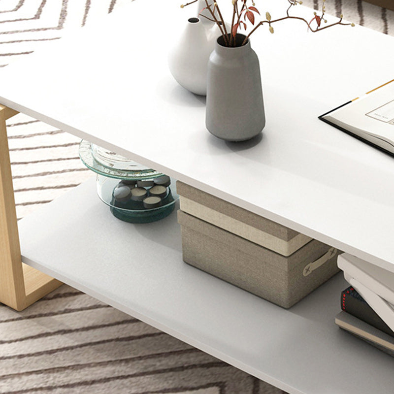 Rectangular Coffee Table Sled Artificial Wood Coffee or End Table Modern