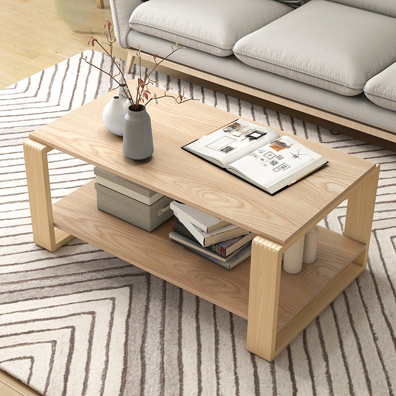 Rectangular Coffee Table Sled Artificial Wood Coffee or End Table Modern