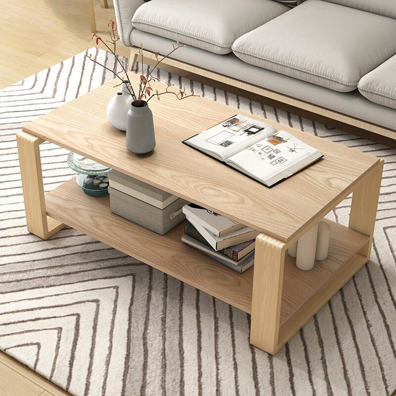 Rectangular Coffee Table Sled Artificial Wood Coffee or End Table Modern