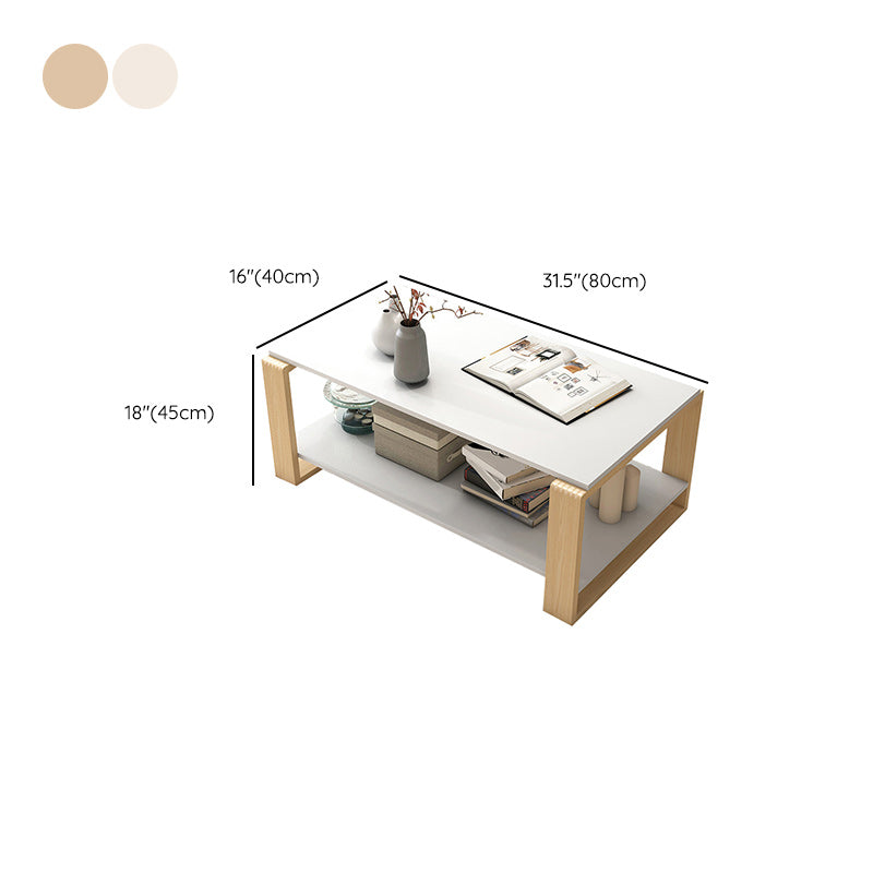Rectangular Coffee Table Sled Artificial Wood Coffee or End Table Modern