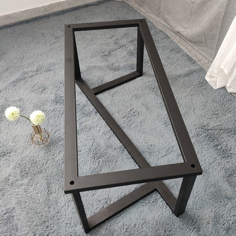 Slate Rectangle Coffee Table Abstract Base Type Cocktail Table