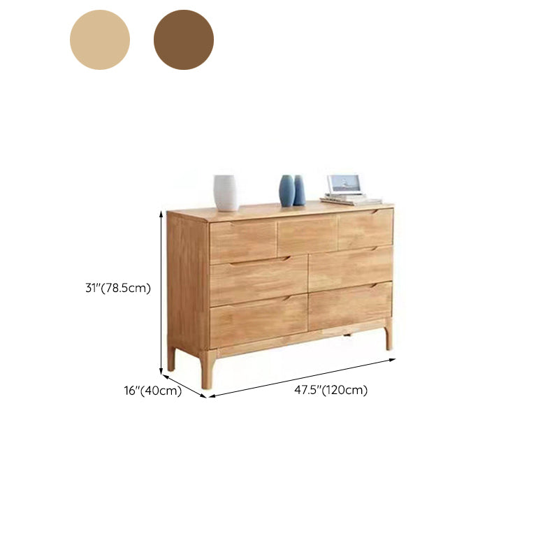 Rectangular Rubberwood Chest Mid-Century Modern Accent Chest
