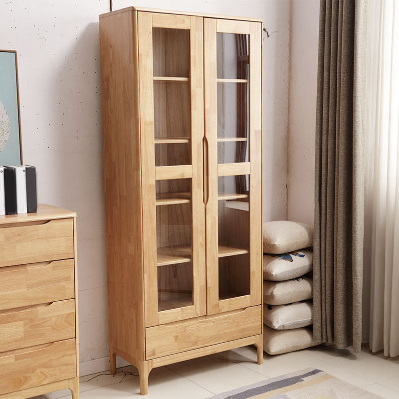 76.77" Tall Wood 1 - Drawer Accent Chest 2 Door Accent Cabinet