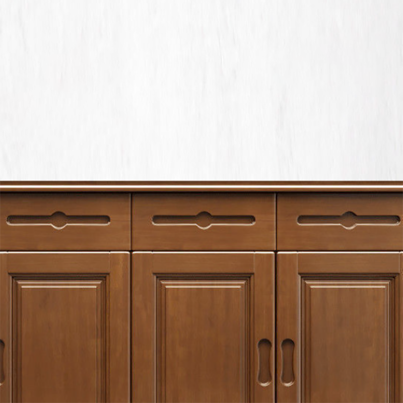 Mid-Century Modern Cabinet Grooves With Doors Rectangle Accent Cabinet