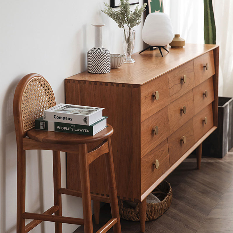 Modern Chest Pine 9 - Drawer Rectangle Straight Legs Accent Chest