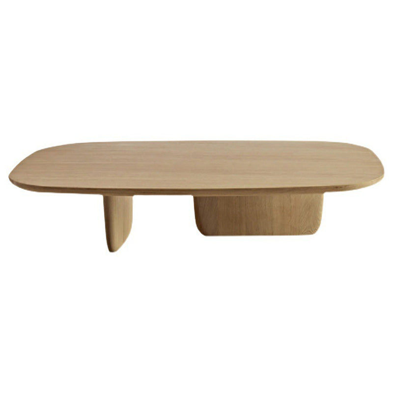 Scandinavian 1 Single Coffee Table Solid Wood Rectangular Cocktail Table
