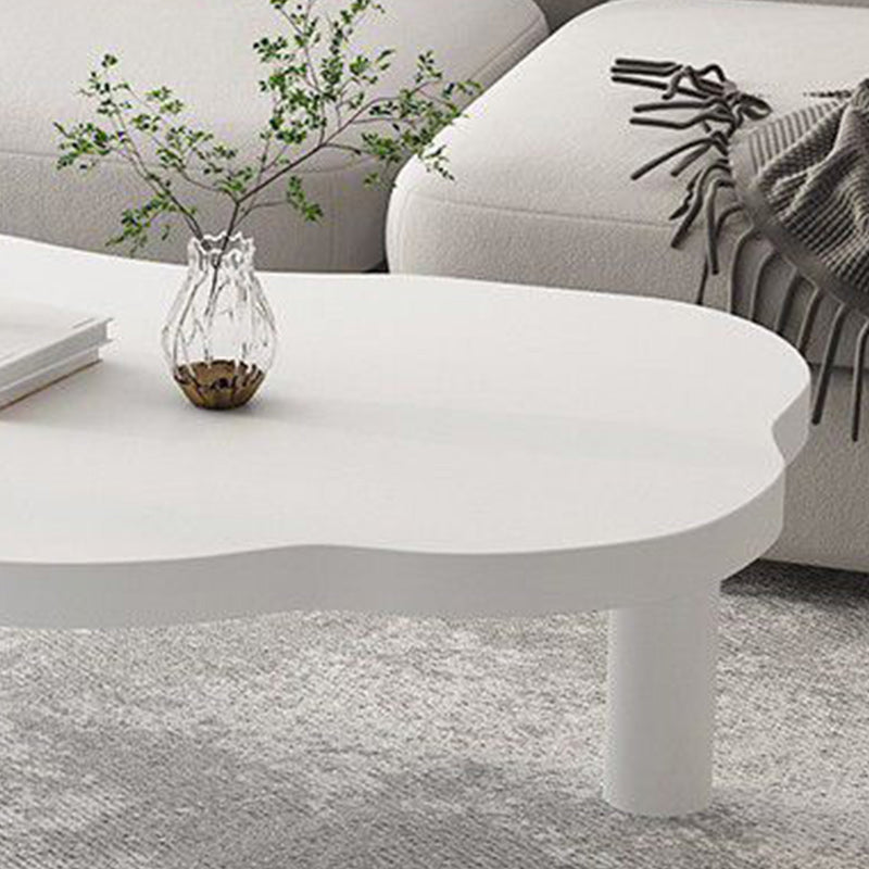 Scandinavian Coffee Cocktail Table Solid Wood Coffee Table in White