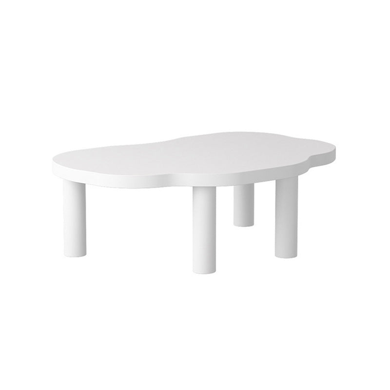 Scandinavian Coffee Cocktail Table Solid Wood Coffee Table in White
