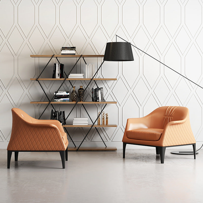 Living Room Mid-century Modern Accent Armchair Solid Color Arm Chair