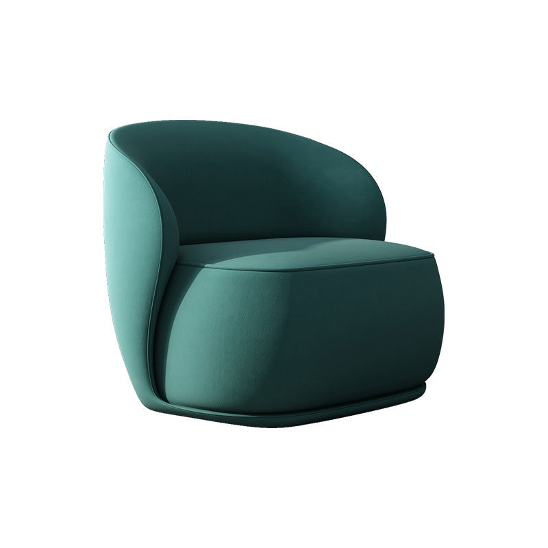 Fixed Back Round Accent Chair Solid Color Modern Lounge Chair