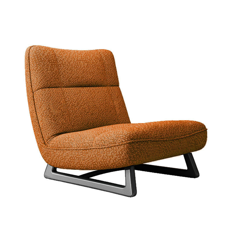 Fixed Back Sled Slipper Chair Solid Color Mid-century Modern Lounge Chair