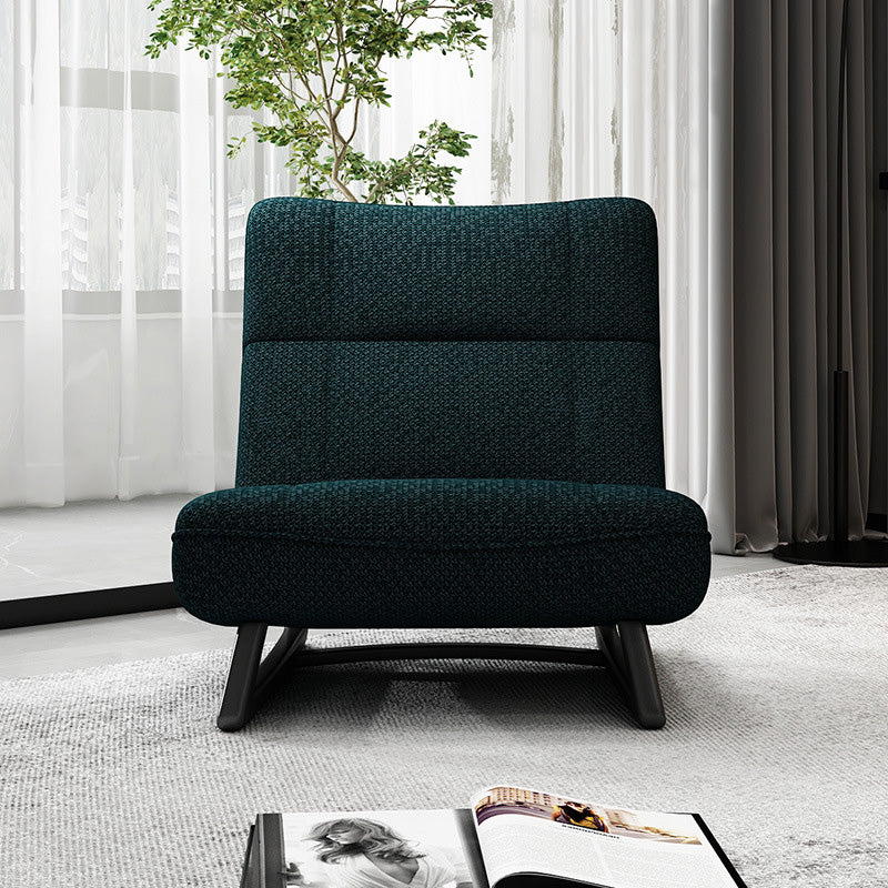 Fixed Back Sled Slipper Chair Solid Color Mid-century Modern Lounge Chair