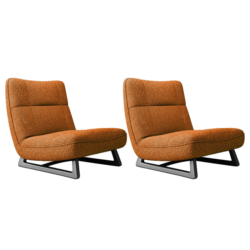 Fixed Back Sled Slipper Chair Solid Color Mid-century Modern Lounge Chair