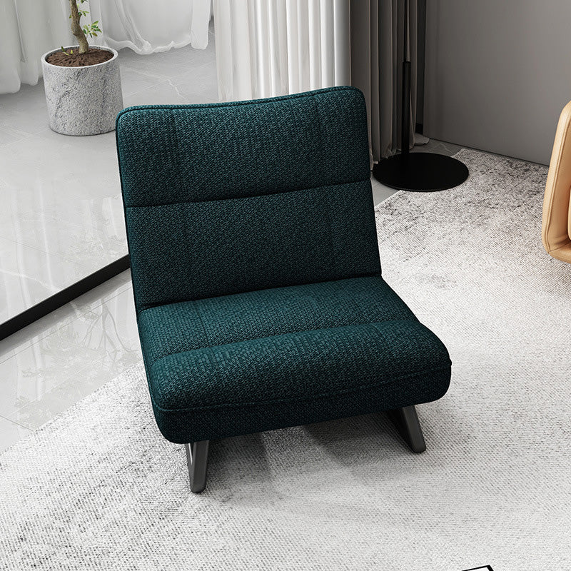 Fixed Back Sled Slipper Chair Solid Color Mid-century Modern Lounge Chair