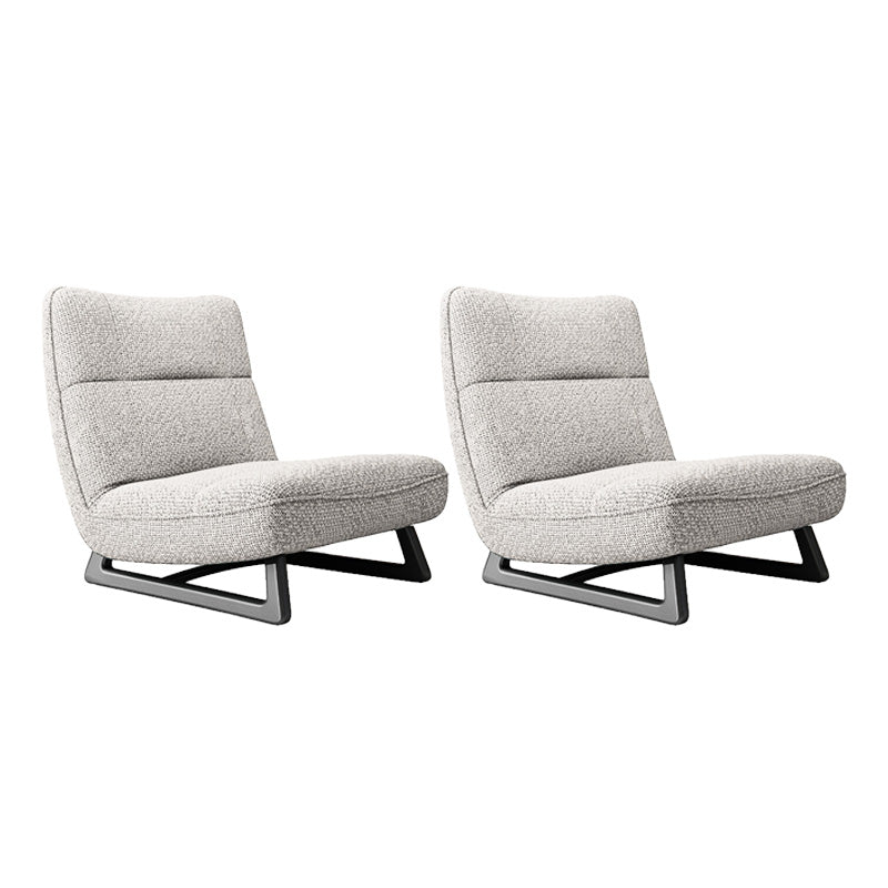 Fixed Back Sled Slipper Chair Solid Color Mid-century Modern Lounge Chair