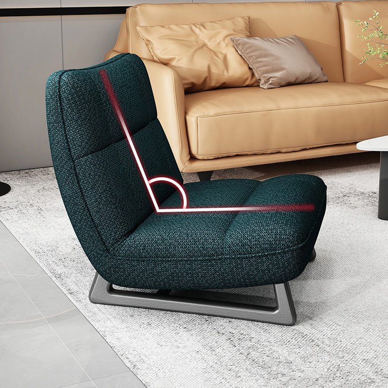 Fixed Back Sled Slipper Chair Solid Color Mid-century Modern Lounge Chair