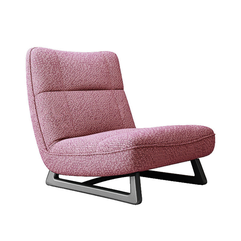 Fixed Back Sled Slipper Chair Solid Color Mid-century Modern Lounge Chair