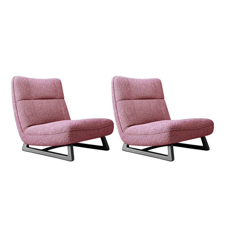 Fixed Back Sled Slipper Chair Solid Color Mid-century Modern Lounge Chair