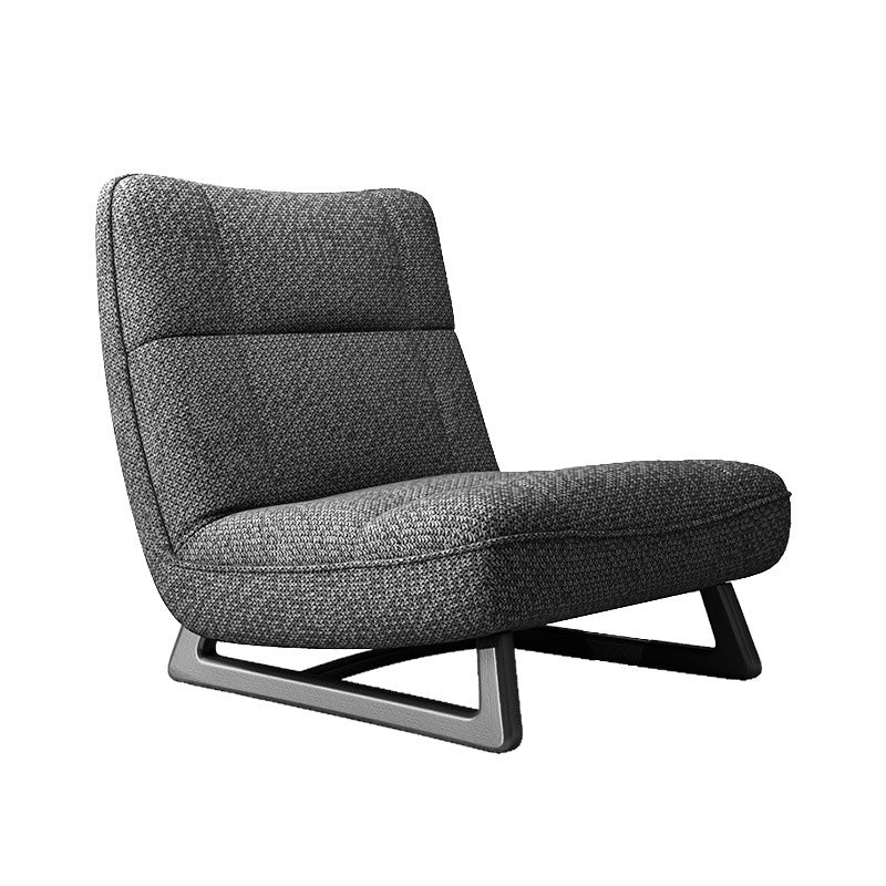Fixed Back Sled Slipper Chair Solid Color Mid-century Modern Lounge Chair
