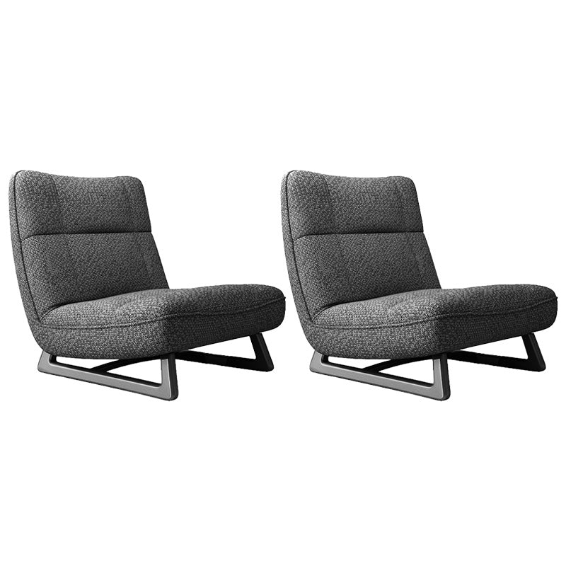 Fixed Back Sled Slipper Chair Solid Color Mid-century Modern Lounge Chair