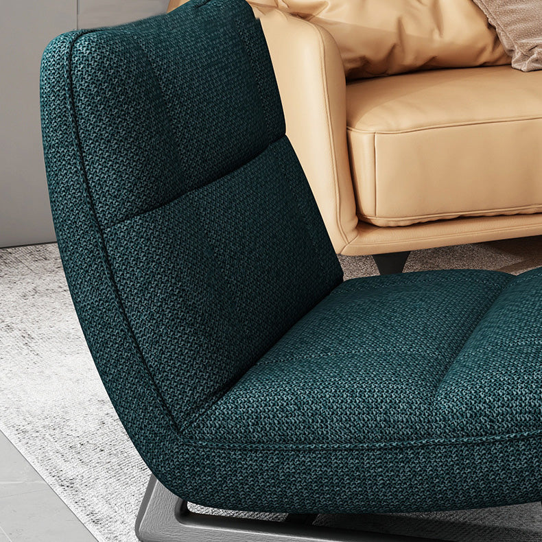 Fixed Back Sled Slipper Chair Solid Color Mid-century Modern Lounge Chair