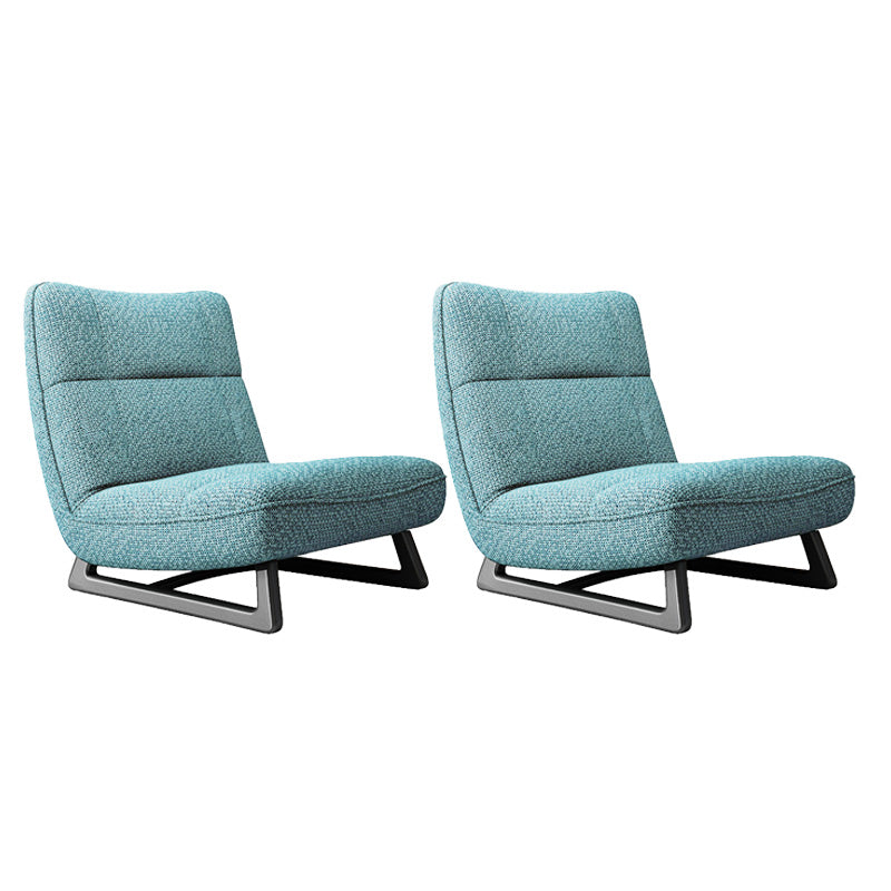 Fixed Back Sled Slipper Chair Solid Color Mid-century Modern Lounge Chair