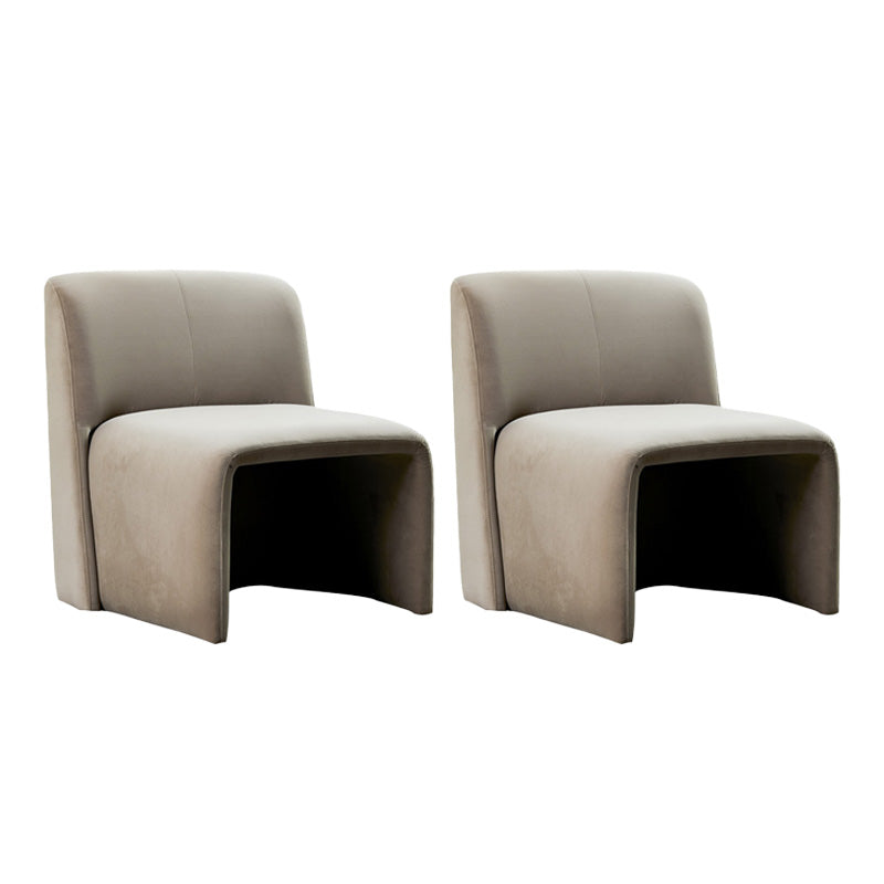 Solid Colo Contemporary Accent Chair Sled Velvet Accent Room Chair