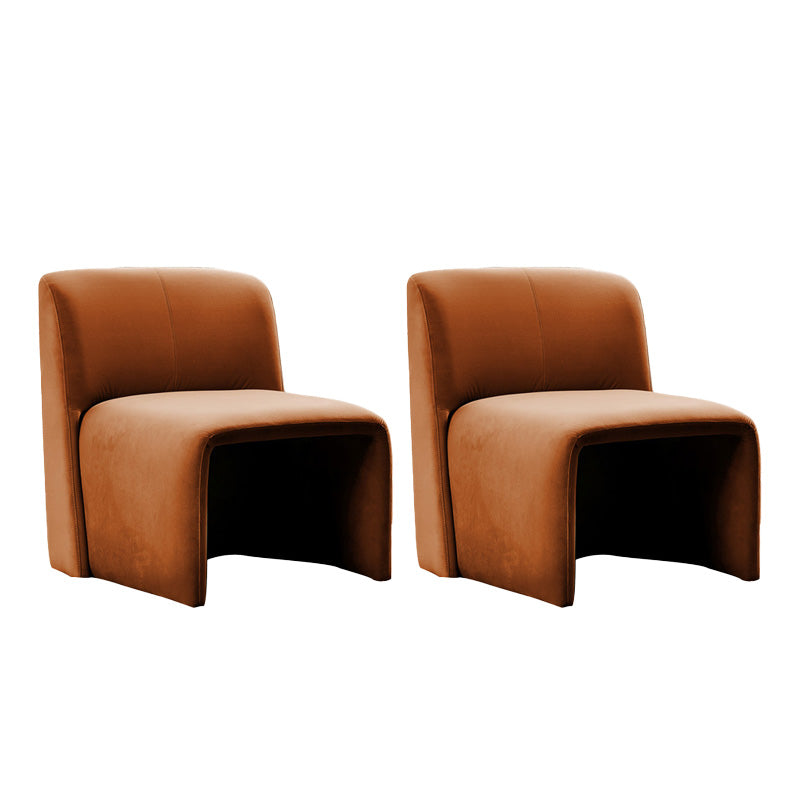 Solid Colo Contemporary Accent Chair Sled Velvet Accent Room Chair