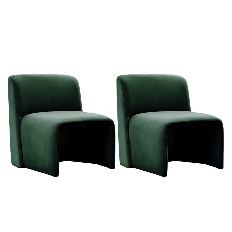 Solid Colo Contemporary Accent Chair Sled Velvet Accent Room Chair