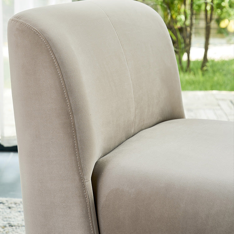 Solid Colo Contemporary Accent Chair Sled Velvet Accent Room Chair