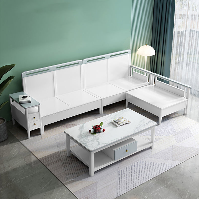 40"H Contemporary Sectional Sofa Fabric Sectional with Bostol Pillows