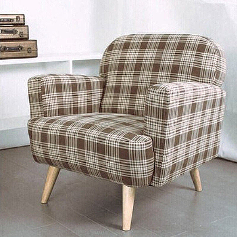 Contemporary Fabric Settee Stain Resistant Tight Seat Sofa for Living Room