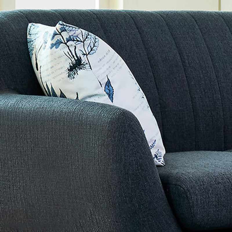 Contemporary Tuxedo Arm Sofa Slipcovered Settee for Living Room