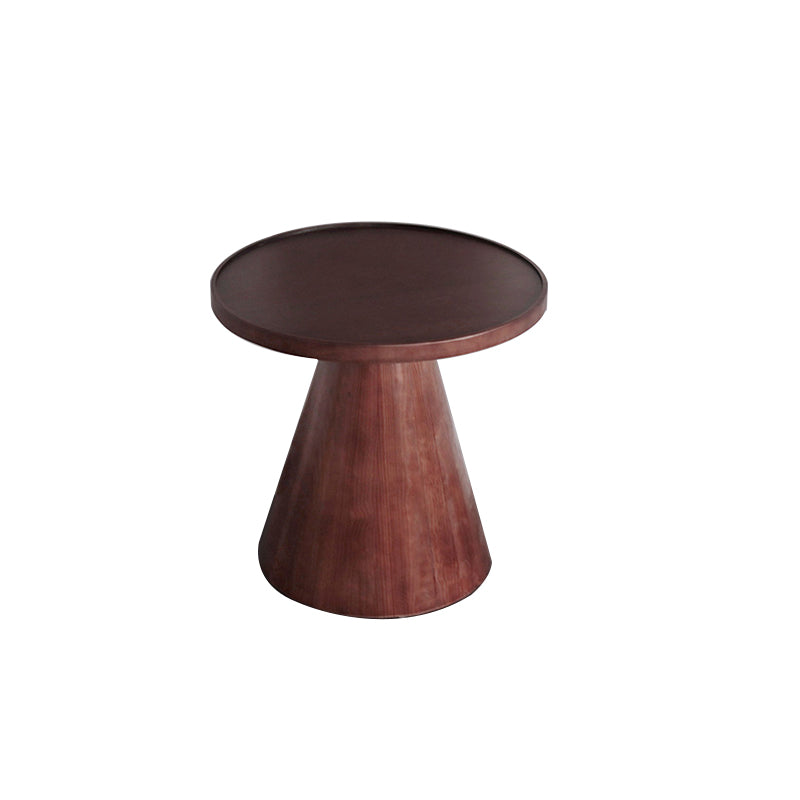 Scandinavian Solid Wood Round Pedestal Living Room Side End Table