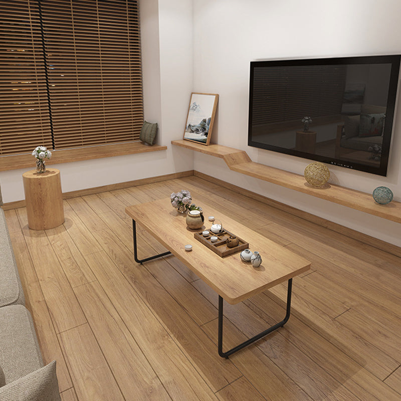 Sled 1 Single Coffee Table Scandinavian Pine Wood Rectangular Cocktail Table
