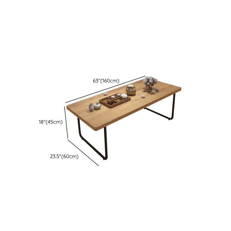 Sled 1 Single Coffee Table Scandinavian Pine Wood Rectangular Cocktail Table