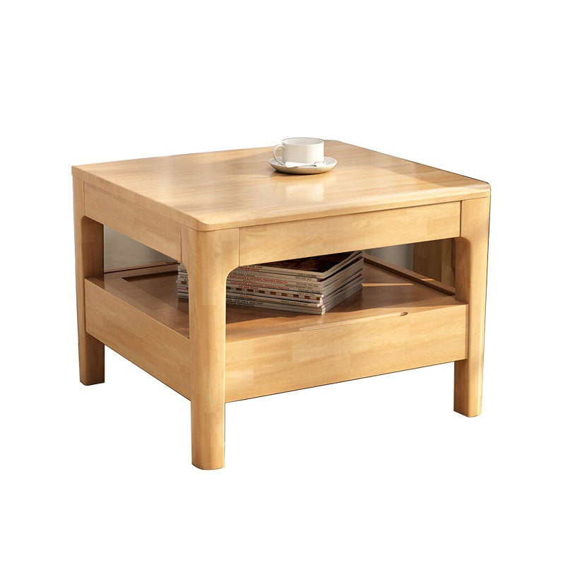 Modern 23.62" Wide End Table Sqaure 4 Legs Side Table with 1 Drawer