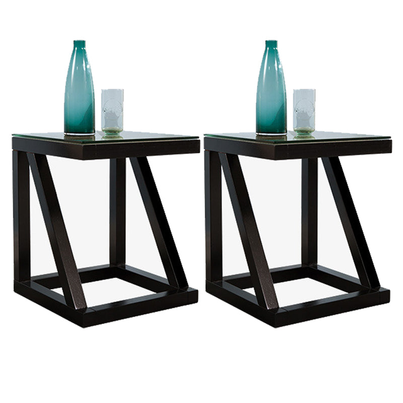 Contemporary Solid Wood Frame Square Living Room Accent Side Table