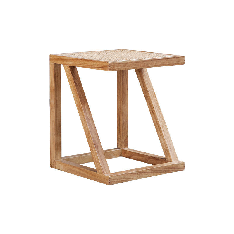 Contemporary Solid Wood Frame Square Living Room Accent Side Table