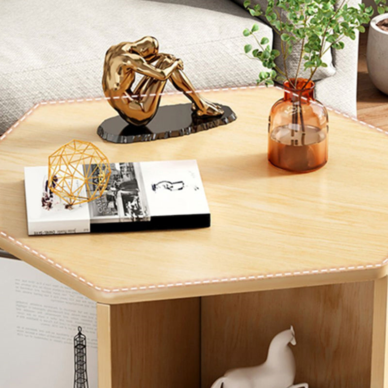 Modernism Simple Geometric Coffee Cocktail Table with Storage