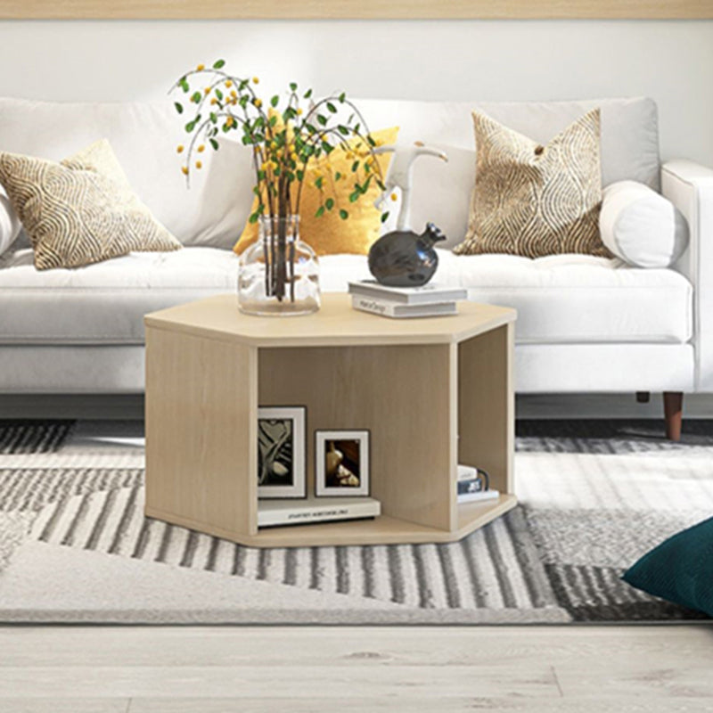 Modernism Simple Geometric Coffee Cocktail Table with Storage