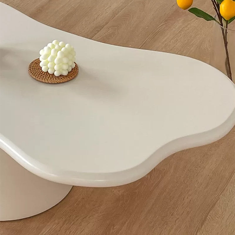 Pedestal 13.8" H Coffee Table Scandinavian Faux Wood Cocktail Table