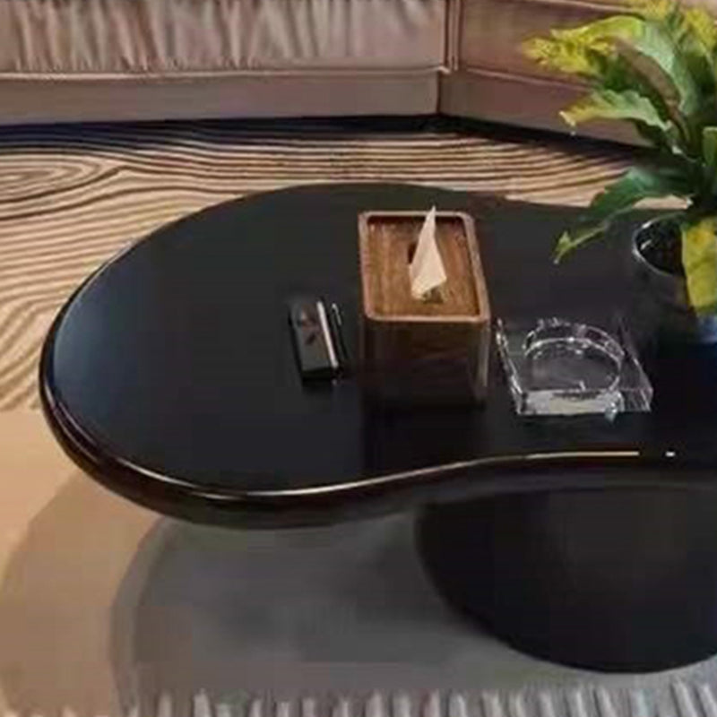 Pedestal 13.8" H Coffee Table Scandinavian Faux Wood Cocktail Table
