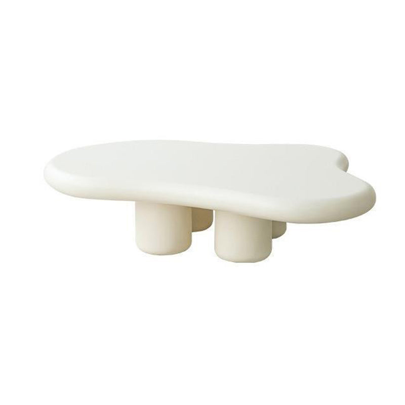 Nordic Cloud-Shaped Coffee Table Solid Wood 4 Legs Cocktail Table