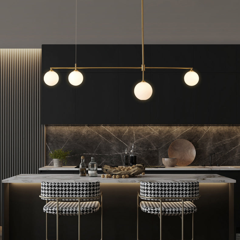 Simplicity Linear Hanging Lamps Glass Ceiling Pendant Light for Dining Room