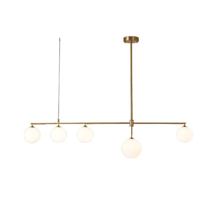 Simplicity Linear Hanging Lamps Glass Ceiling Pendant Light for Dining Room