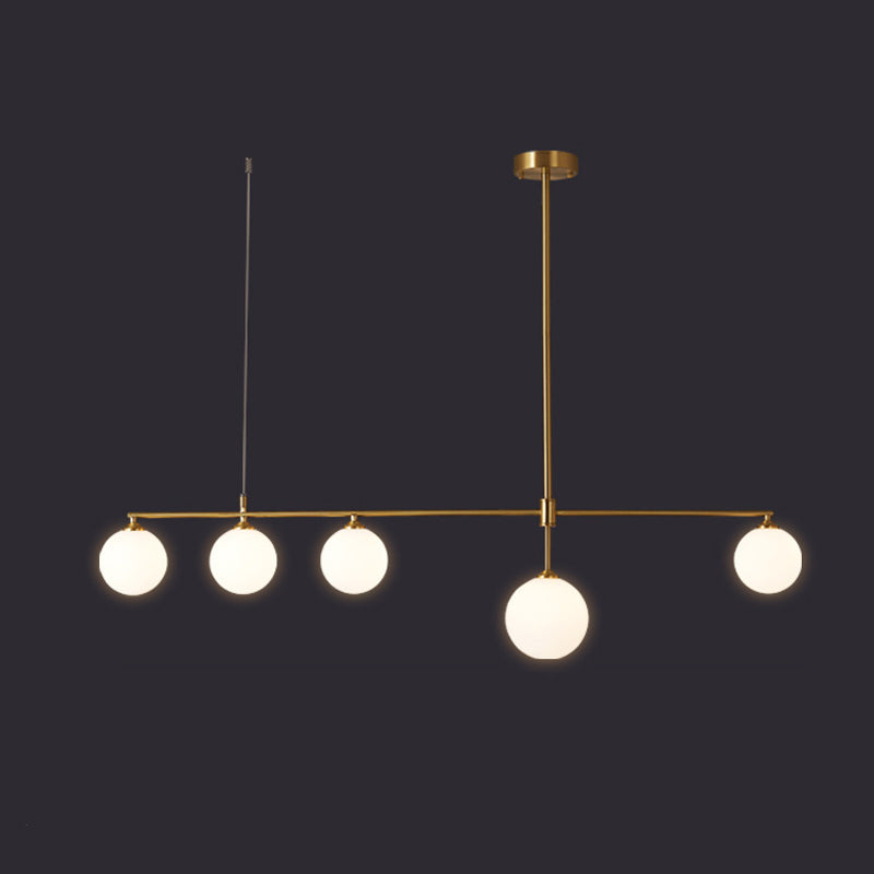 Simplicity Linear Hanging Lamps Glass Ceiling Pendant Light for Dining Room