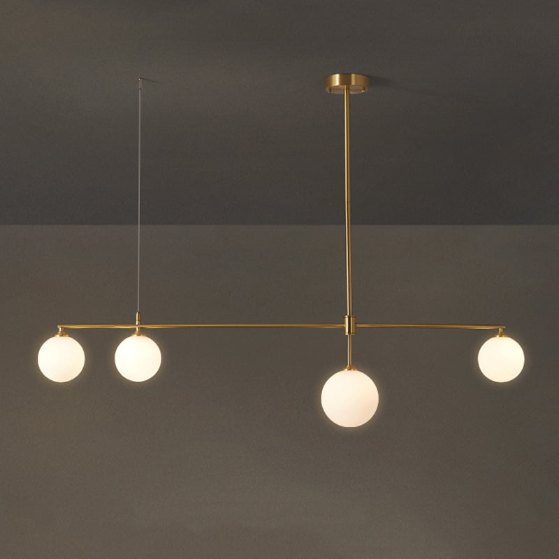 Simplicity Linear Hanging Lamps Glass Ceiling Pendant Light for Dining Room