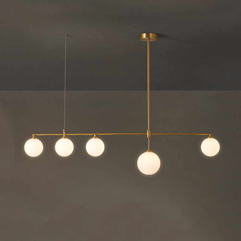 Simplicity Linear Hanging Lamps Glass Ceiling Pendant Light for Dining Room