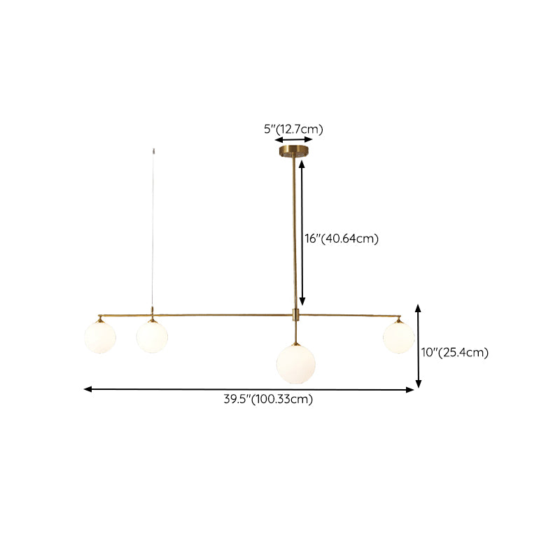 Simplicity Linear Hanging Lamps Glass Ceiling Pendant Light for Dining Room